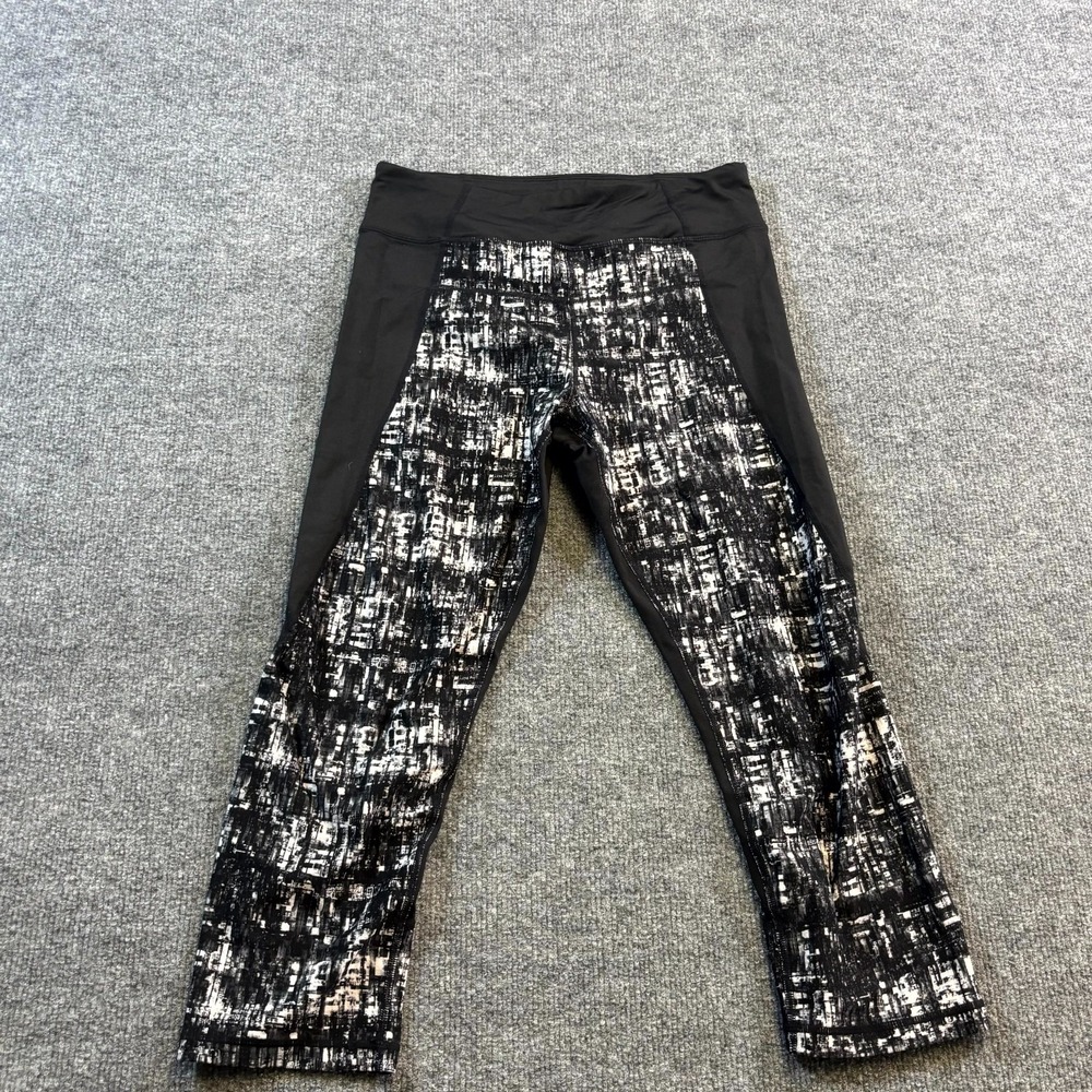 Calvin Klein Performance Womens M Black Capri Leggings Running Yoga Training